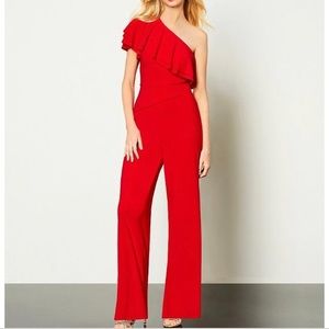NWT Ralph Lauren One Shoulder Red Jumpsuit